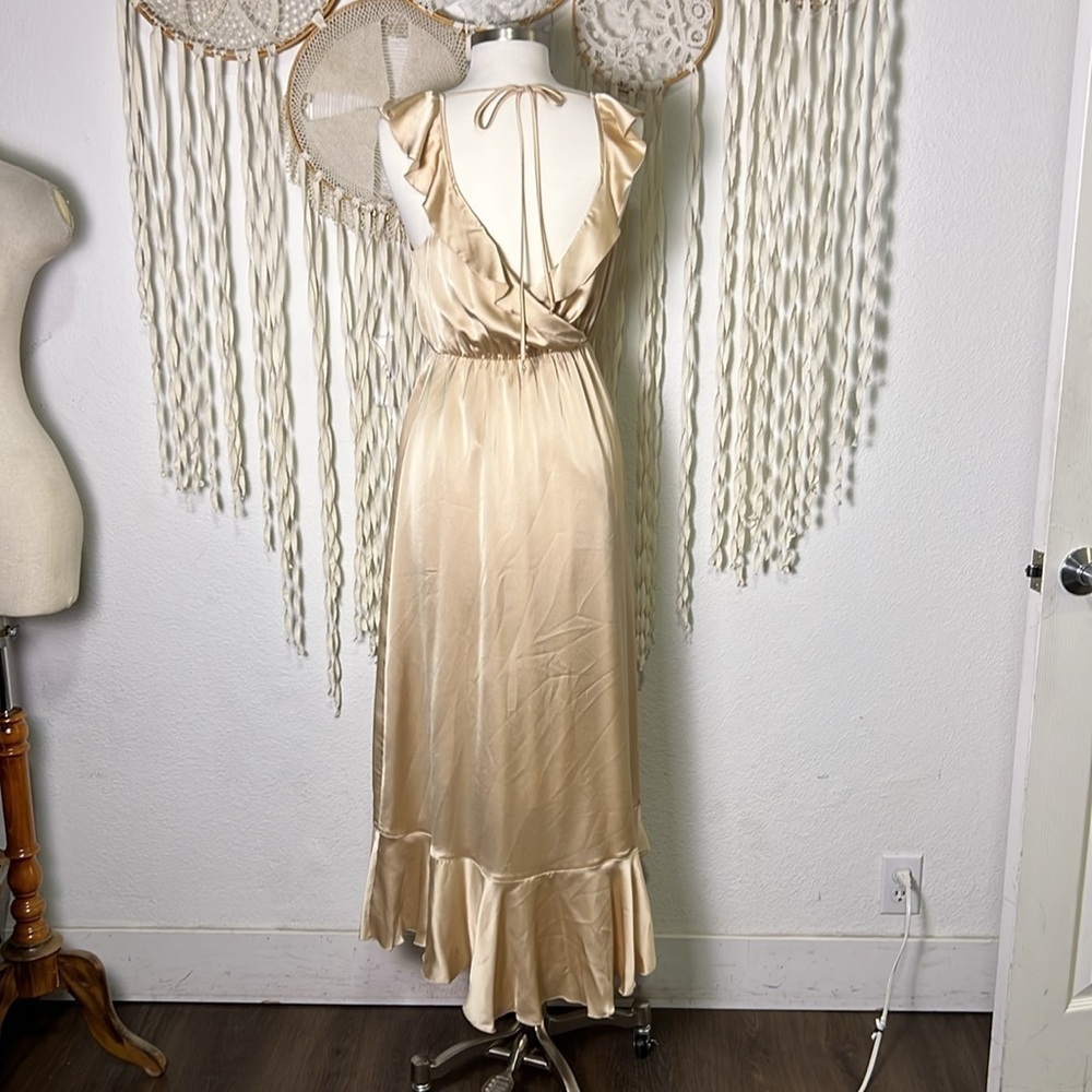 SMYMM | Show Me your MuMu Samantha Ruffle Wrap Dress Size M - Picture 5 of 14